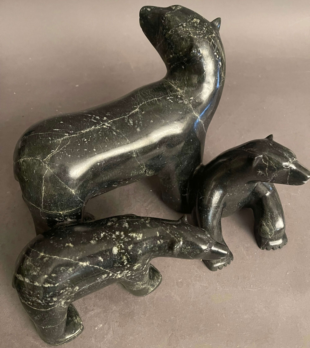 art inuit sculpture ours sculpture famille ours
